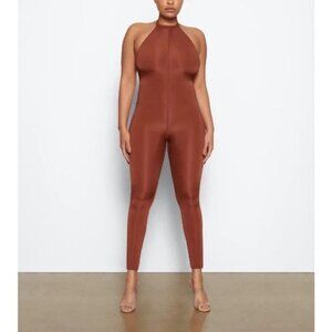 Skims Jelly Bodysuit Sheer Full Saffron Halter Sleeveless NWT Size 3X